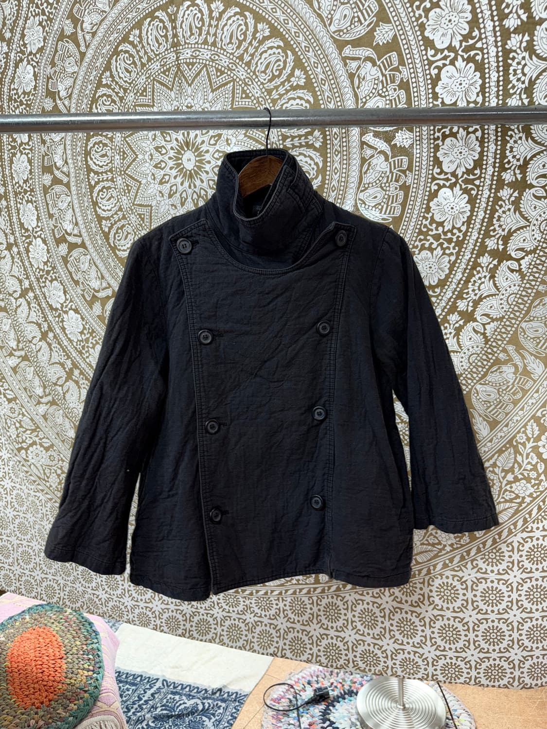 빈티지 더블버튼 7부 코튼자켓  상품이미지3