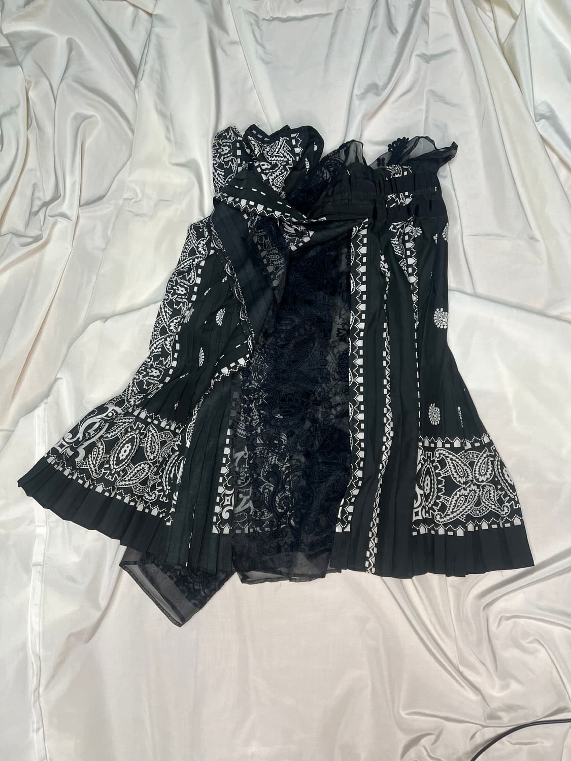 Sacai 2016 ss paisley warp skirt 상품이미지3