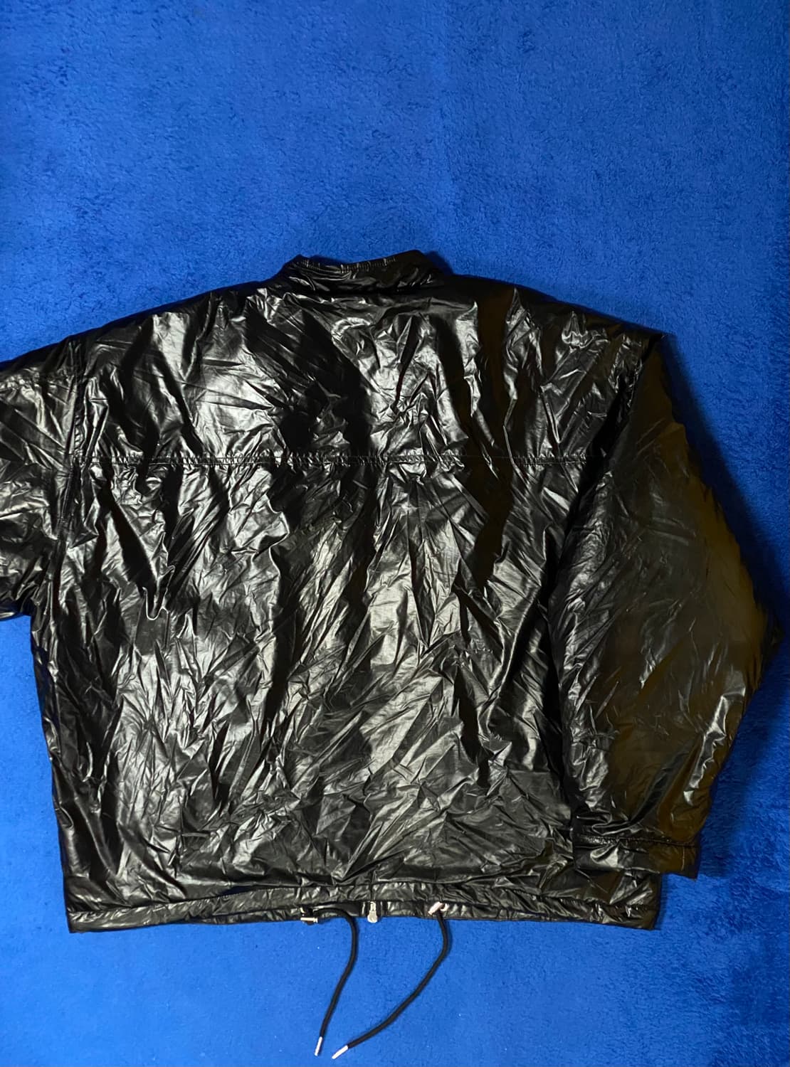 KIIMUIR 키뮤어 유광 릴렉스드 패디드 바이커 점퍼 블랙 XL 상품이미지5