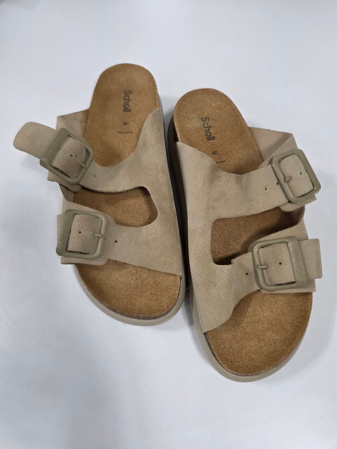 숄 Scholl 샌들 베이지 버클 슬리퍼 상품이미지5