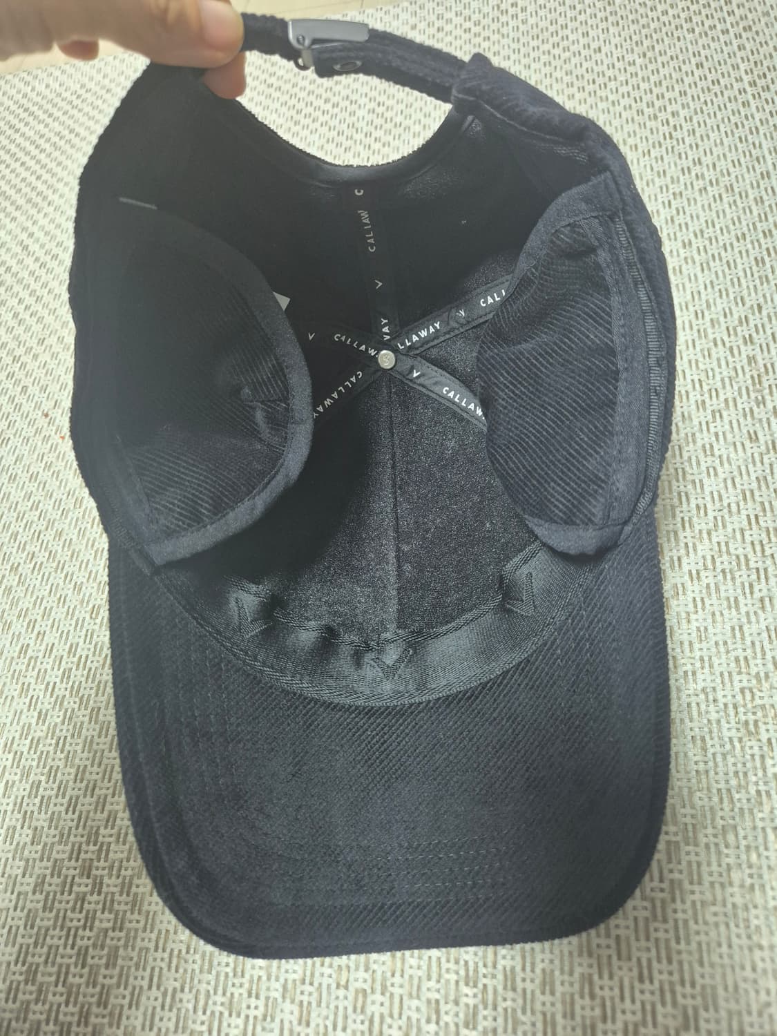 (23년) 캘러웨이 귀덮개 방한 골프 모자 블랙 캡모자 상품이미지3