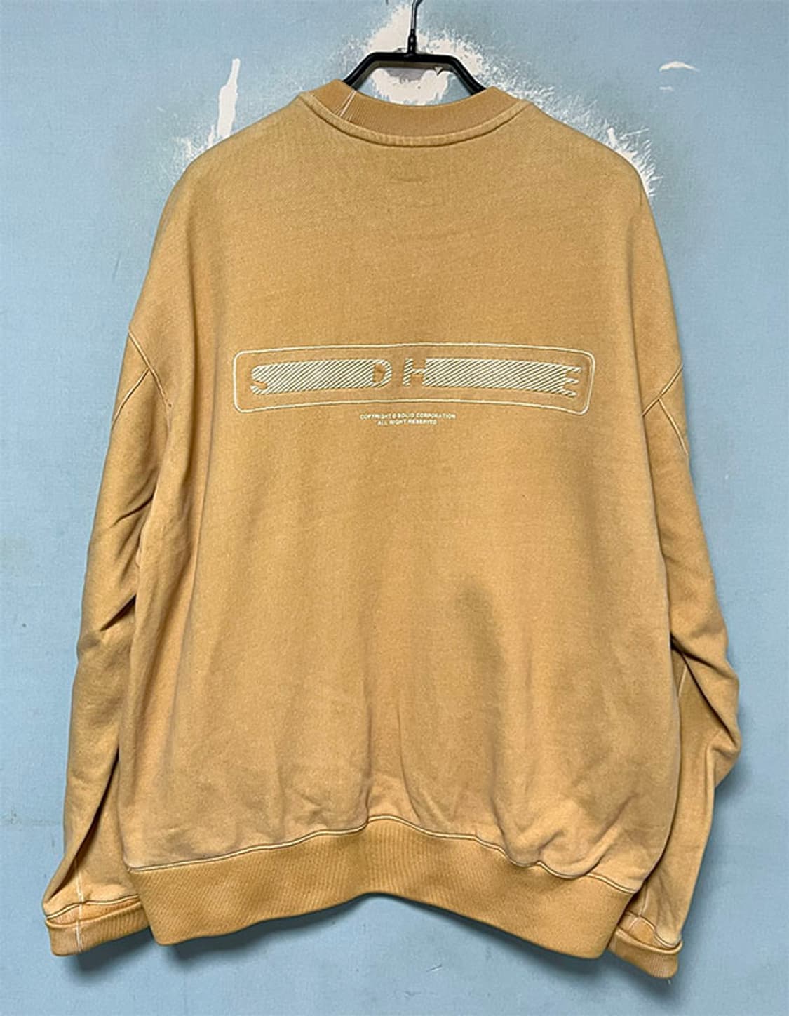 솔리드옴므 남자 맨투맨 피그먼트 오버핏 100-105  상품이미지2