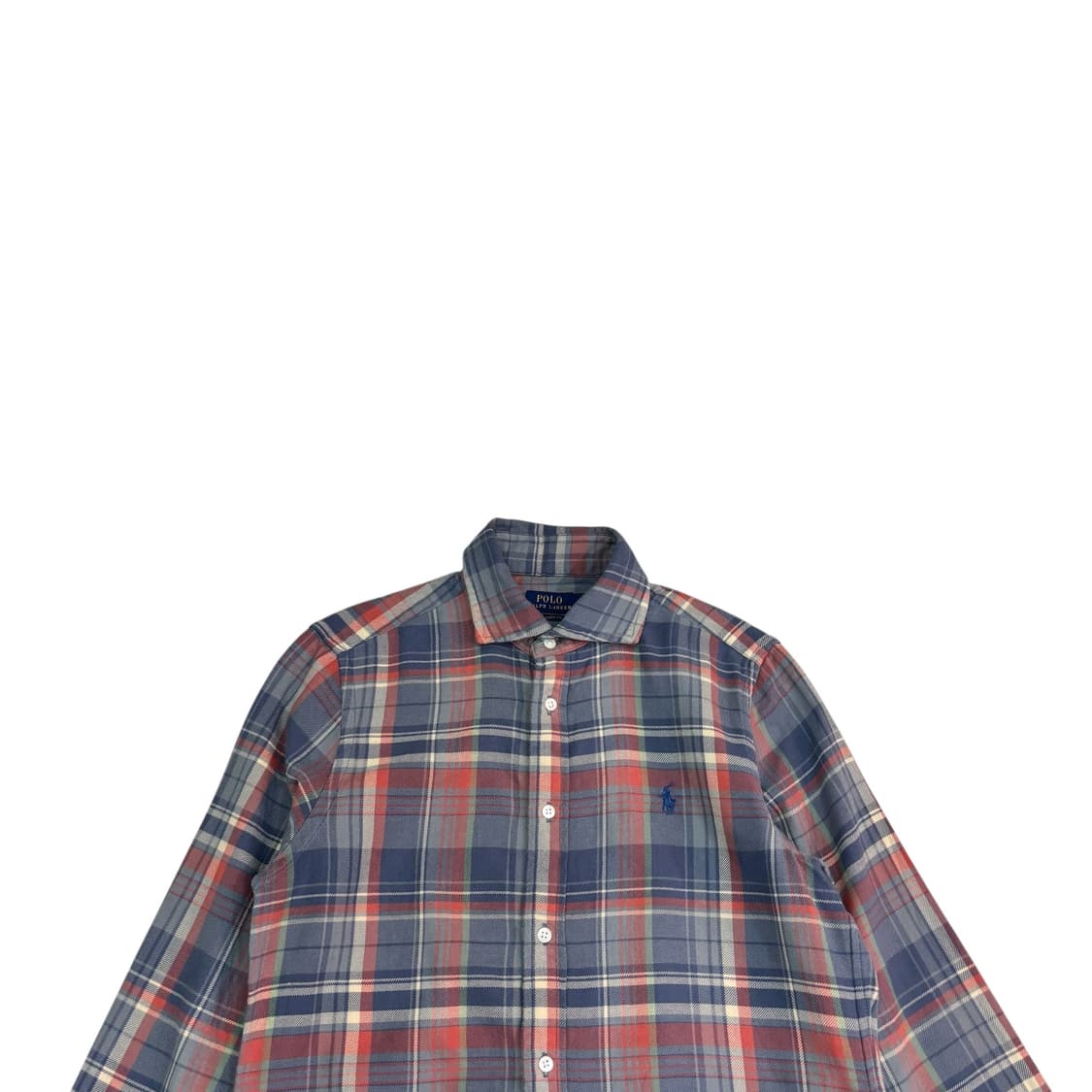 폴로 랄프로렌 QR 우먼 클래식 핏 플래드 코튼 셔츠 상품이미지2