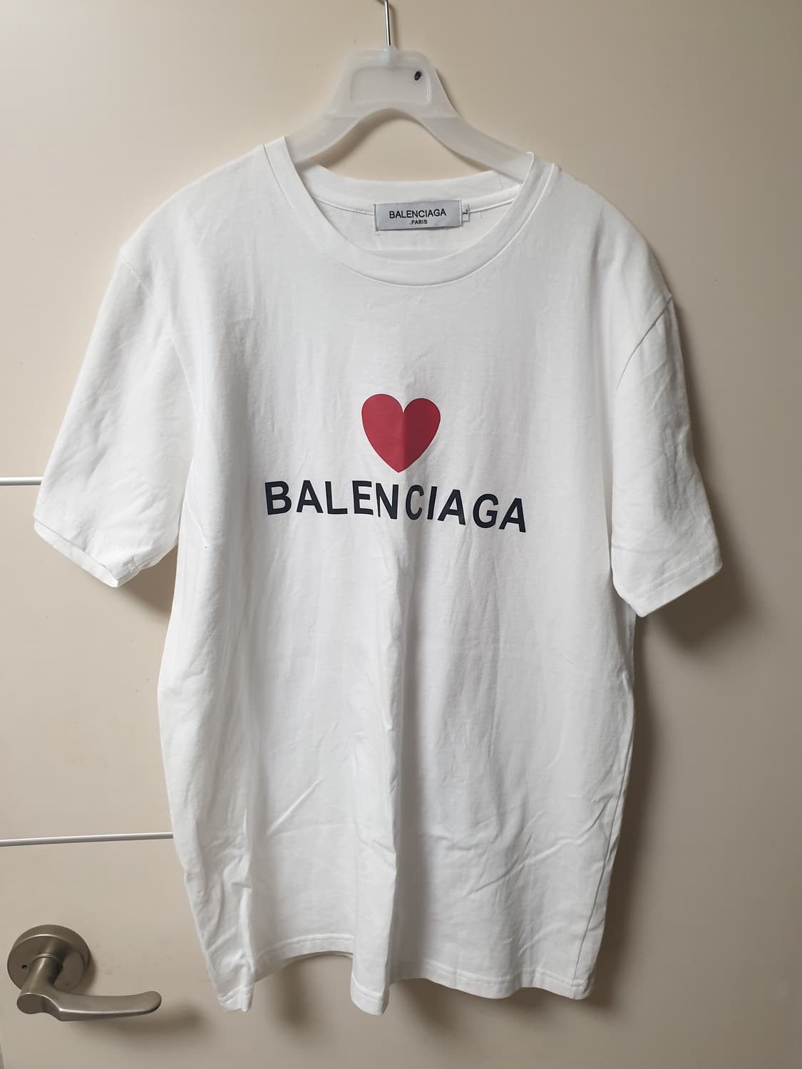 [여성] 발렌시아가 하트 로고 반팔티 L 상품이미지1