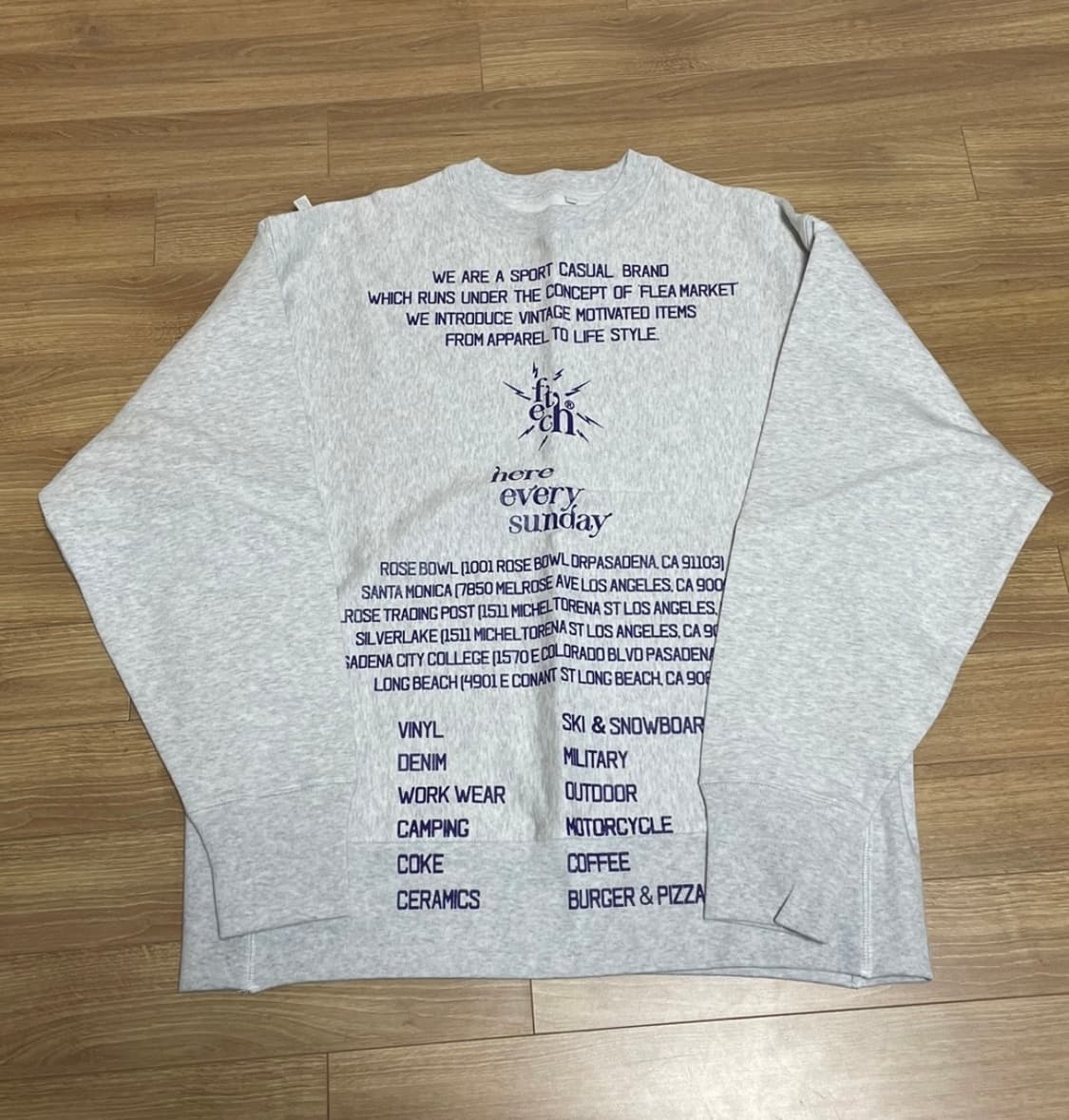 페치선데이 스웻셔츠 melange grey 상품이미지2