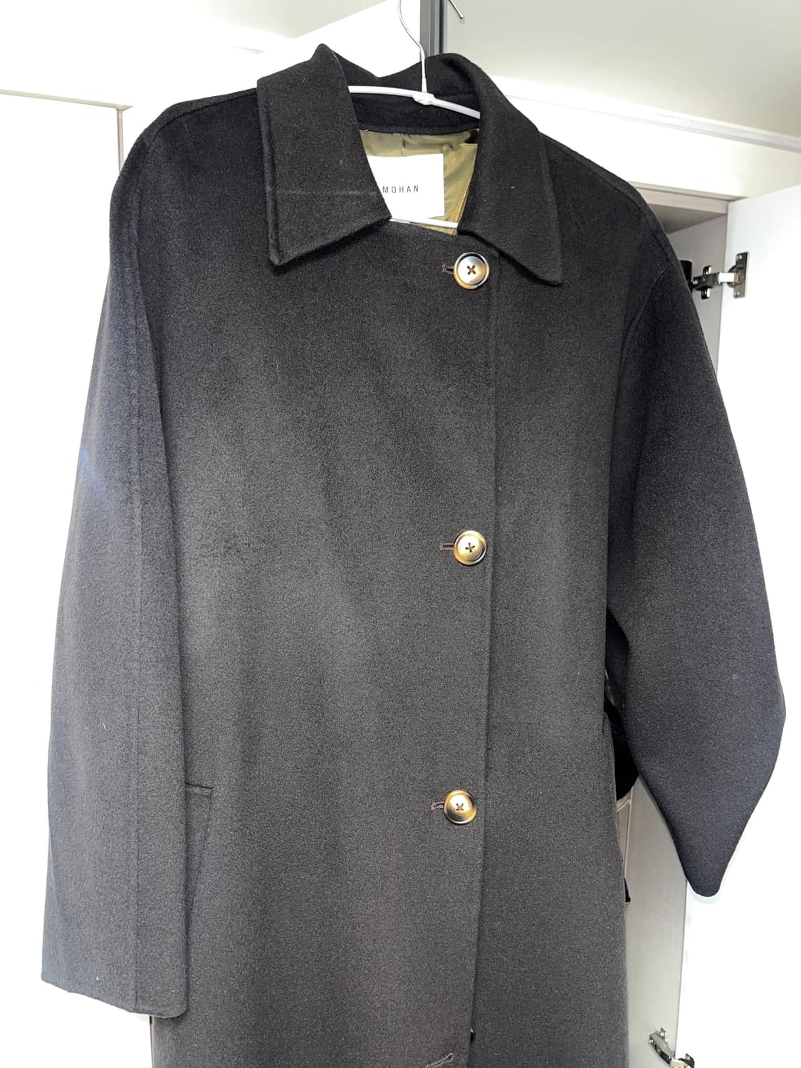 모한 Mohan 캐시미어 싱글 코트 다크 브라운 상품이미지4