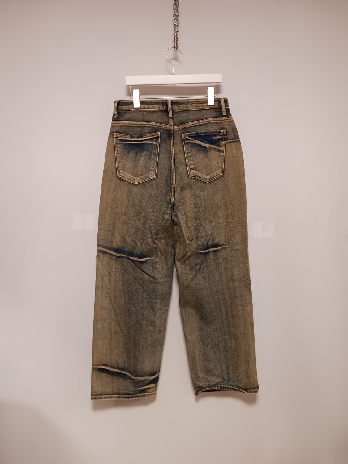 스케이터락 와이드 데님팬츠 상품이미지5