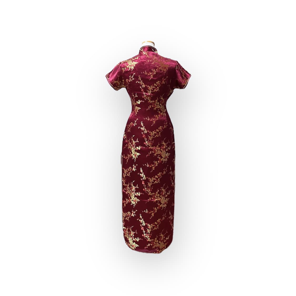 버건디 골드 치파오 상품이미지2