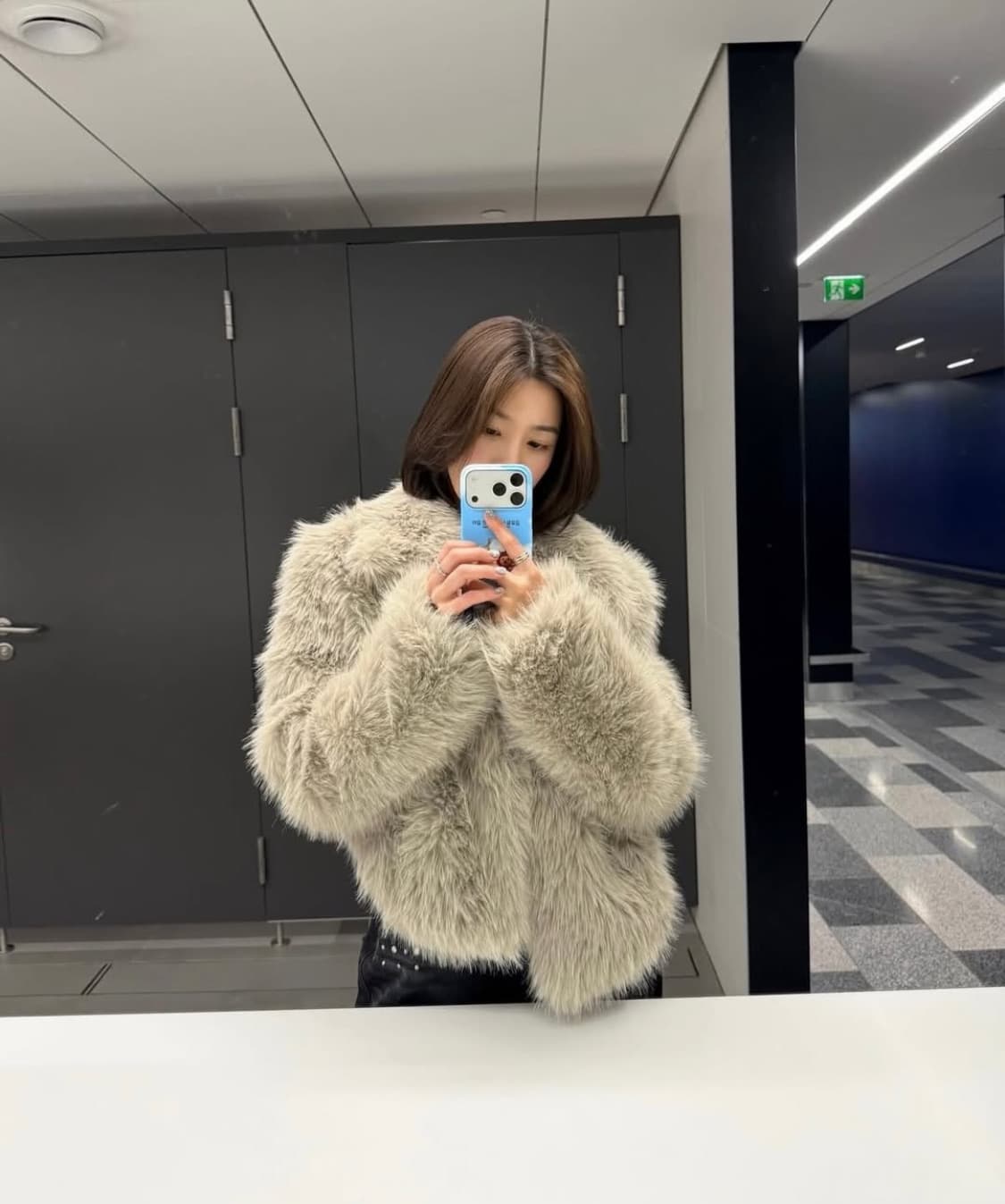 오데스 퍼 자켓 (애쉬그레이) 상품이미지4