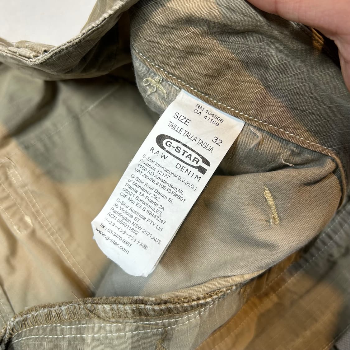 32inch) 지스타로우 G-STAR 밀리터리 카고 반바지 상품이미지10