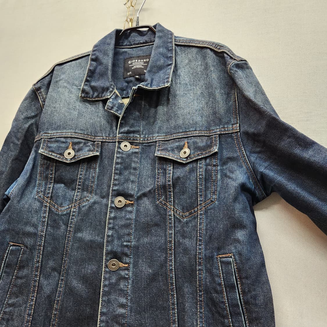 지오다노 데님 워싱 청자켓 XL(L) 상품이미지3