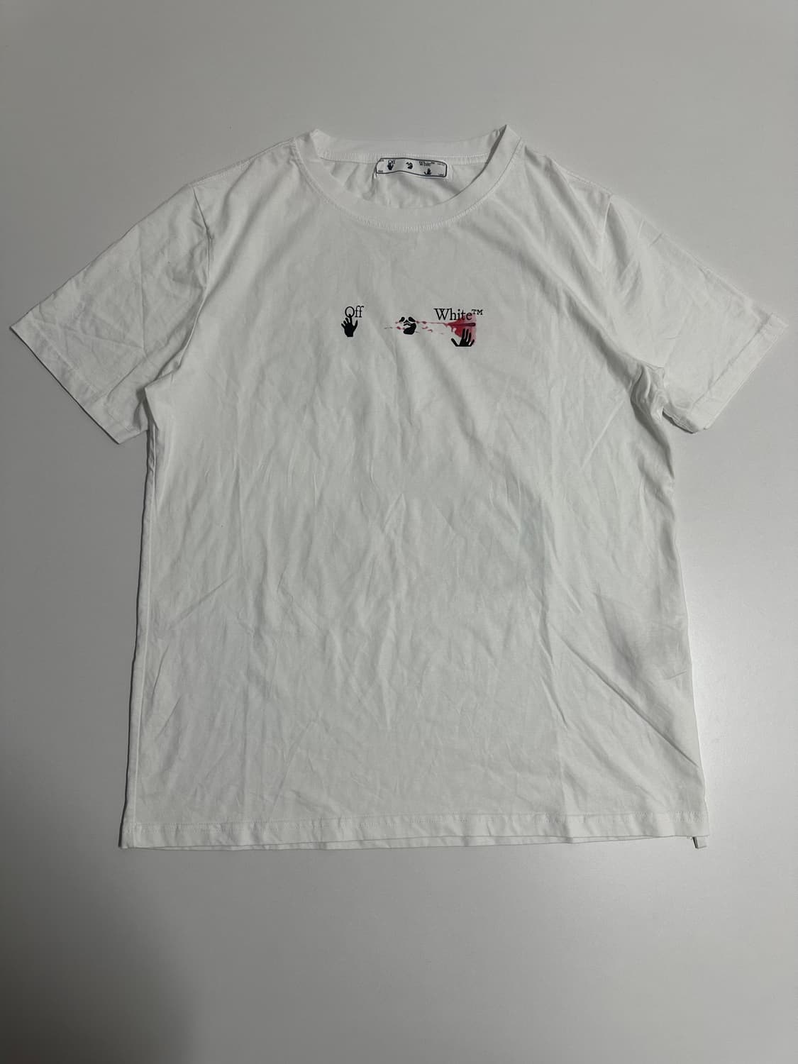 오프화이트 반팔티 화이트 L~XL 상품이미지2