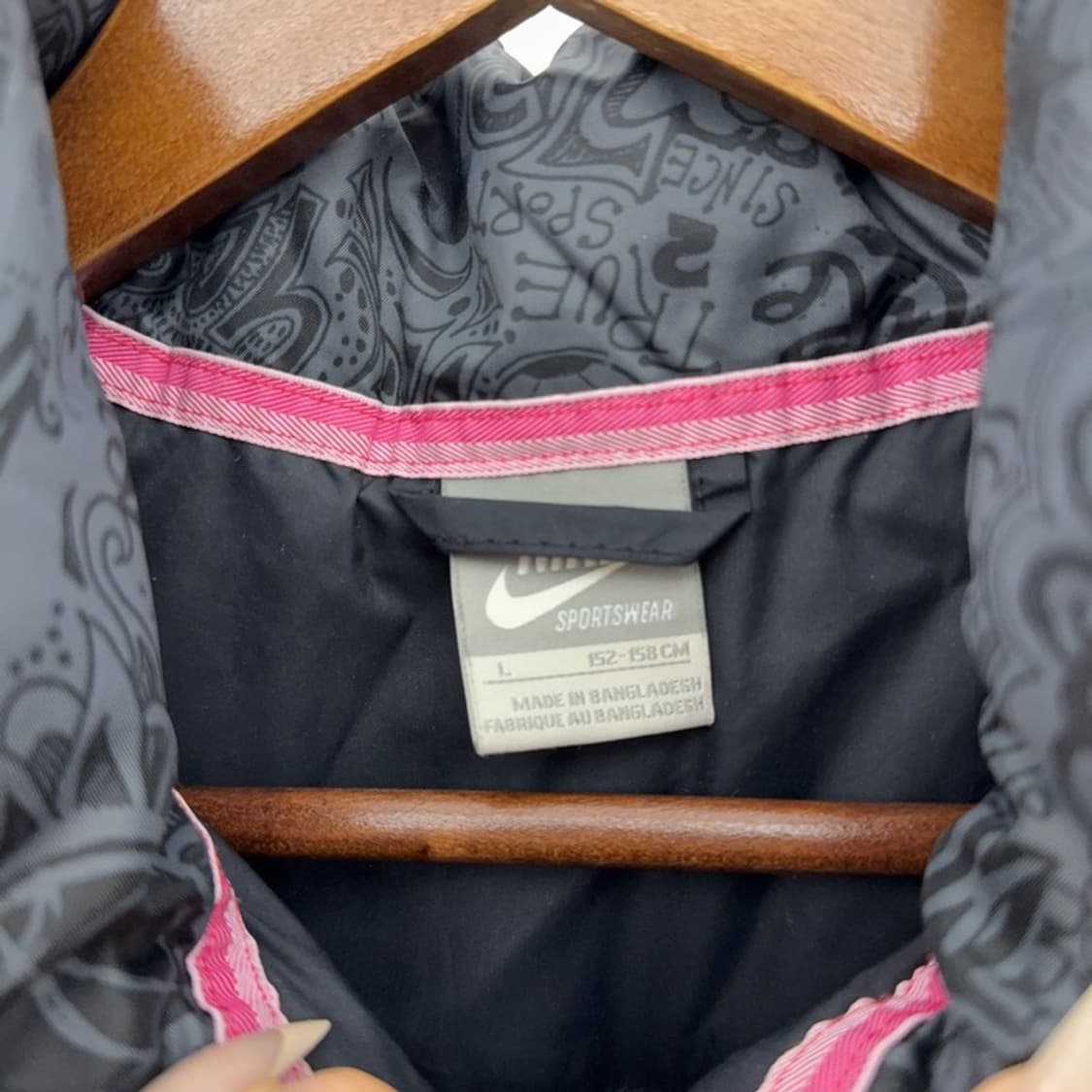 나이키 빈티지 캐주얼 포인트 핑크로고 패딩 조끼 L C08385 상품이미지5