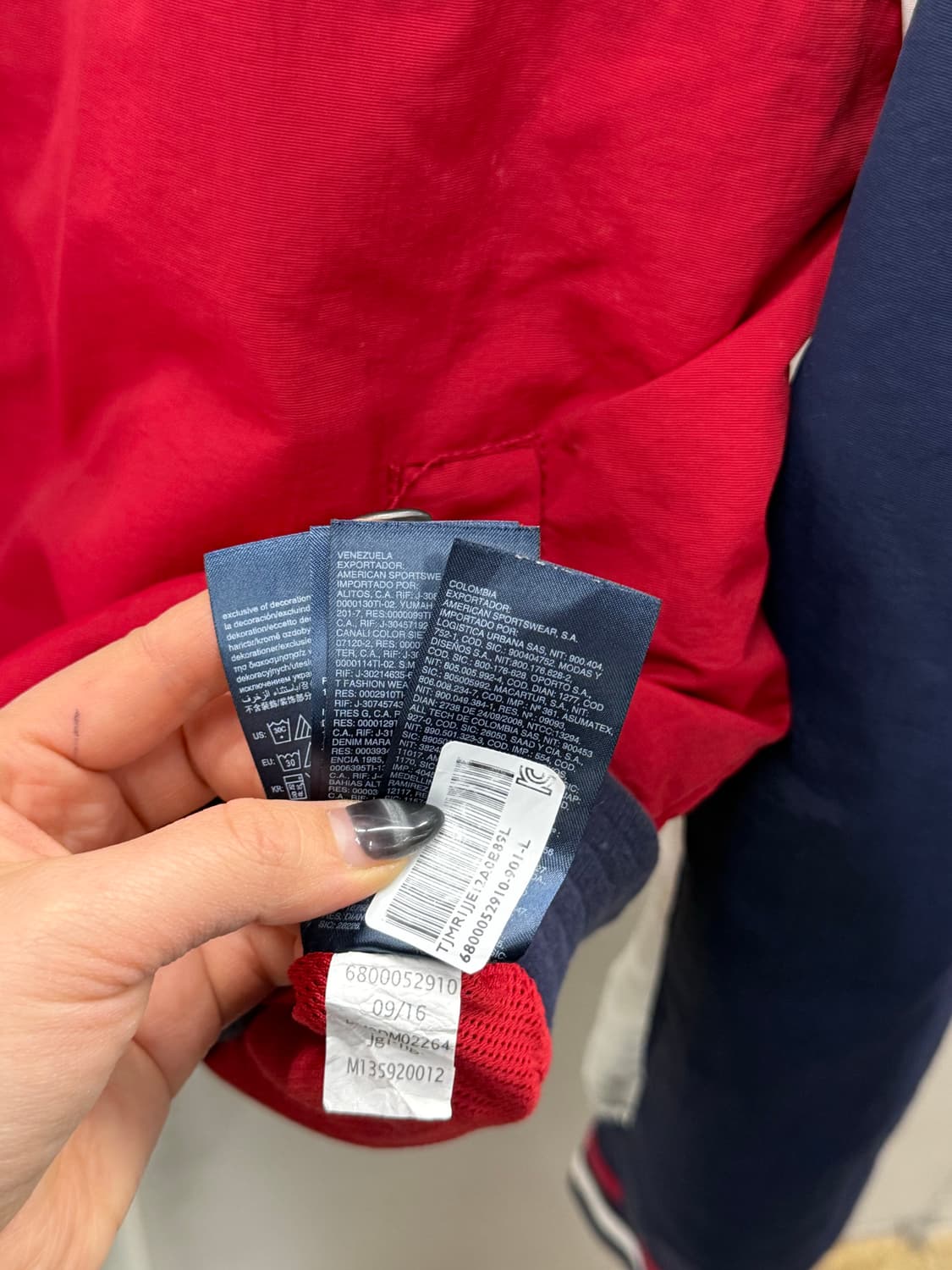 타미힐피거 데님 삼색 바람막이 점퍼 L/G 상품이미지5