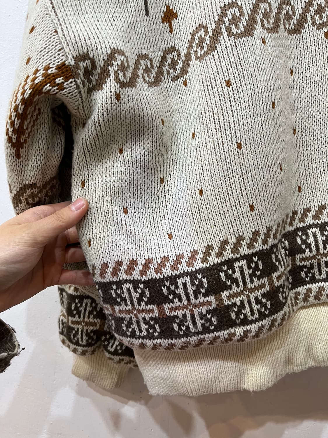 PENDORA 노르딕 벌키 니트집업 자켓 상품이미지6