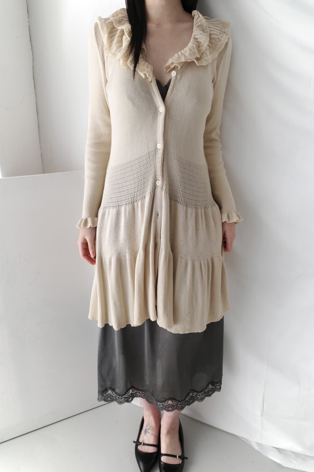 franco ferraro) frill long cardigun 상품이미지7