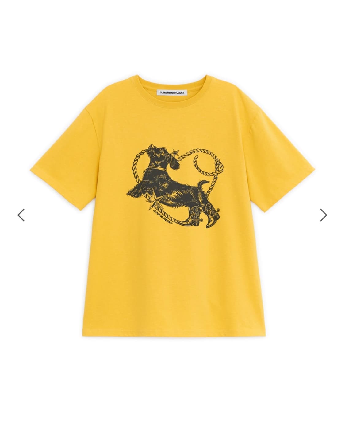 썬번프로젝트 HEART DOG OVERFIT T-SHIRT 티셔츠 옐로우 상품이미지3