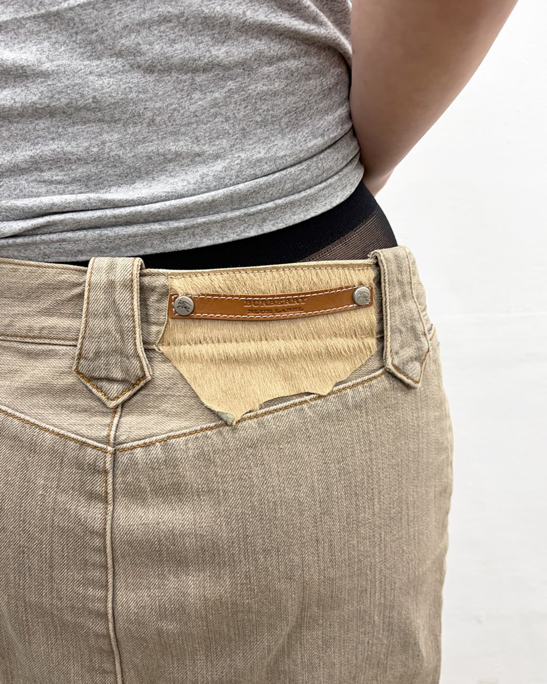 버버리 데님 미니 스커트 상품이미지4