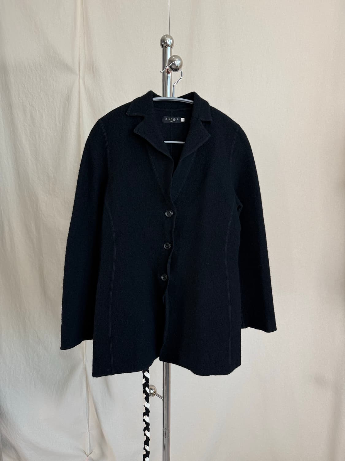 Allegri 알레그리 블랙 축융 울 자켓 상품이미지4