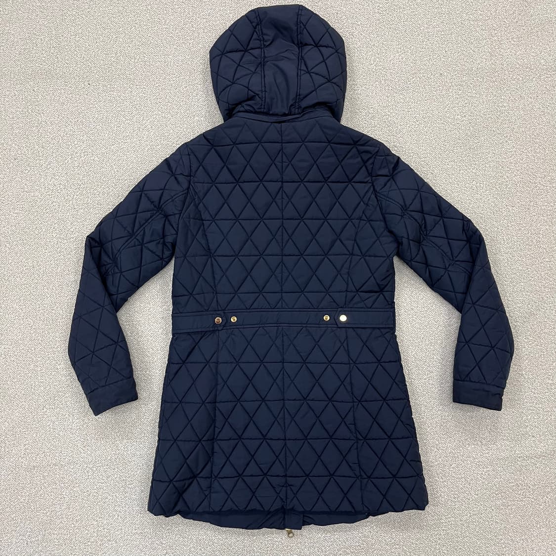 [90] 빈폴 골프 여성 후드 퀄팅 롱 패딩 자켓 네이비 3951 상품이미지2