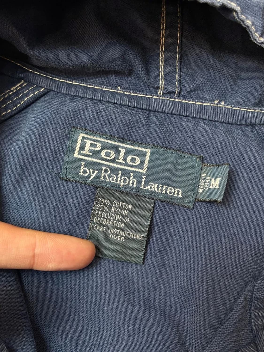 폴로 랄프로렌 90s 빅포니 블루 스티치 후드 자켓 PN5418 상품이미지8