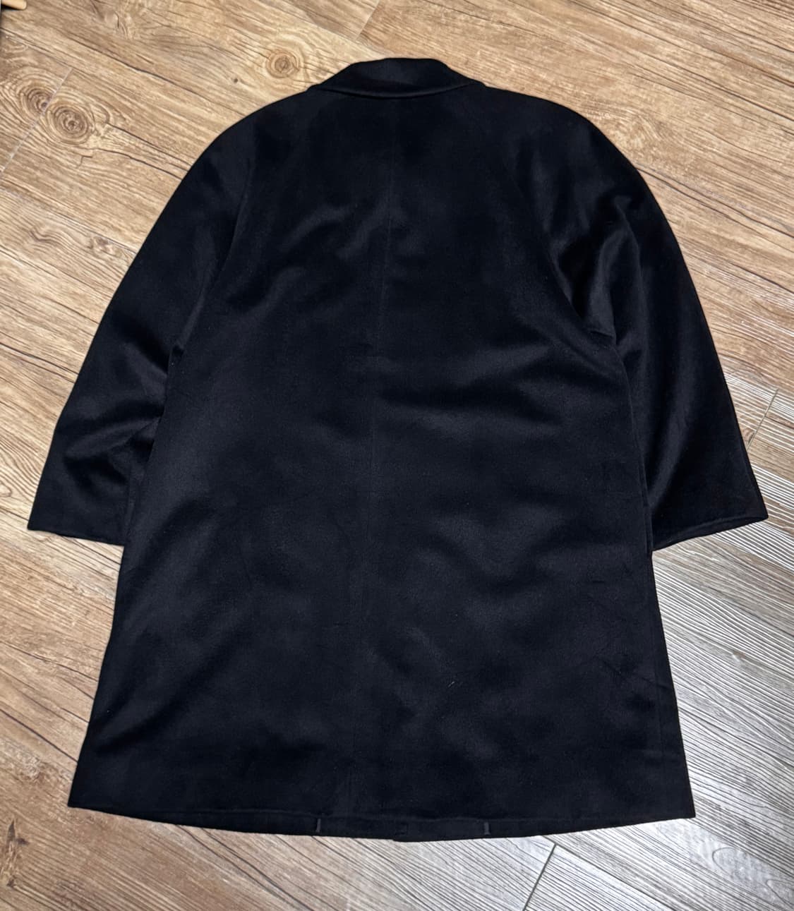 [S] 산요 쇼카이 캐시미어 100% 블랙 하프 코트 상품이미지3