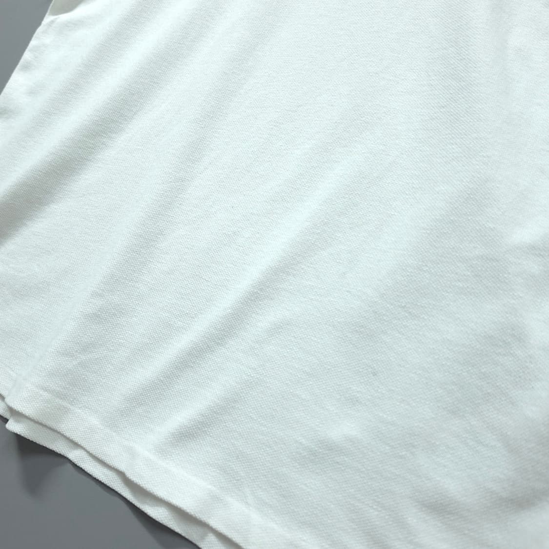 [M] 폴로 화이트 커스텀 슬림핏 코튼 메시피케 반팔 카라티셔츠 상품이미지5