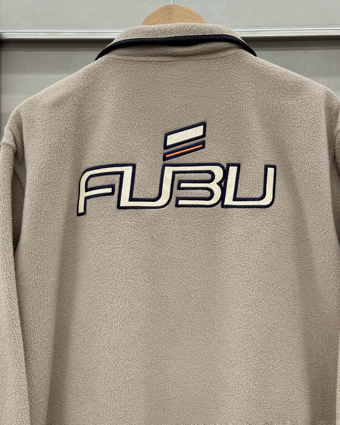 FUBU 00s 아플리케 백로고 플리스 자켓 베이지 상품이미지3