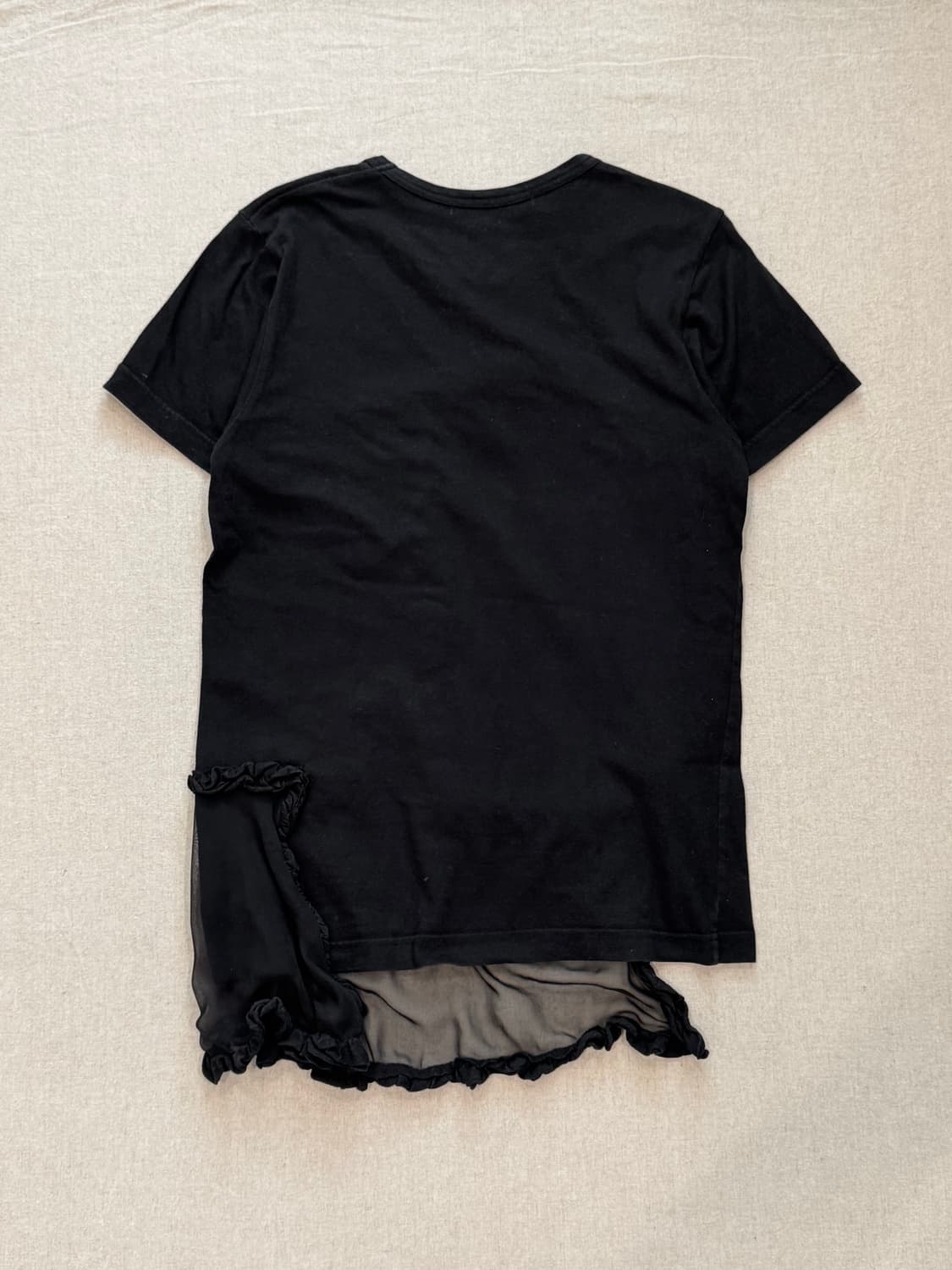 꼼데가르송 13ss 비대칭 프릴 어태치드 티셔츠 상품이미지3