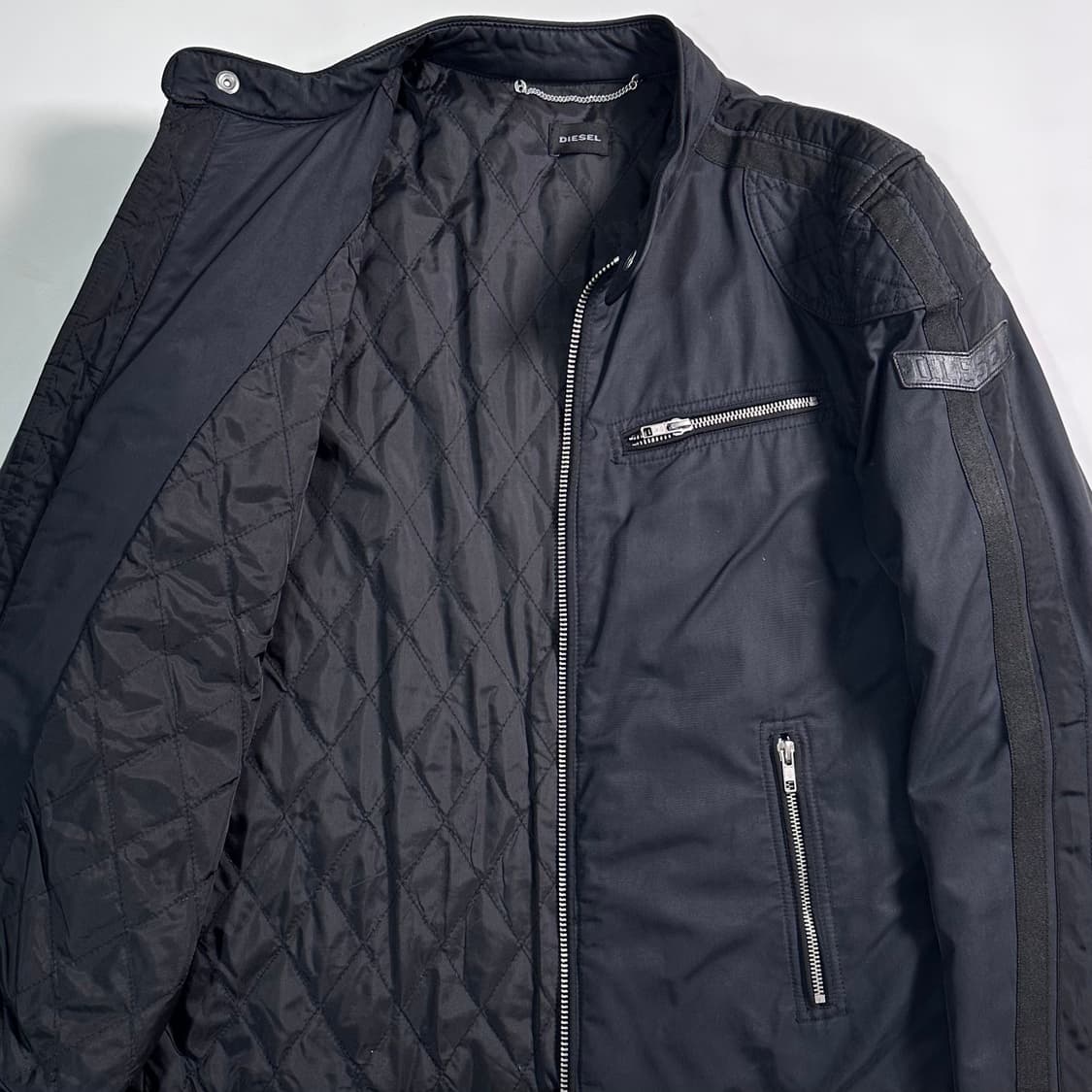 디젤 코튼/나일론 바이커 자켓  상품이미지5