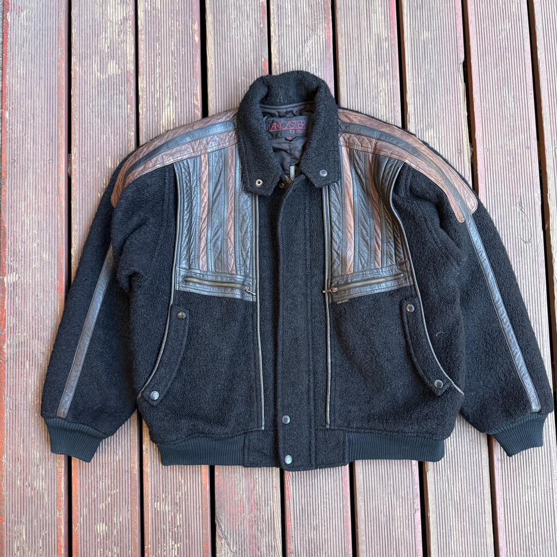 LANCASTER 털 블랙 봄버 자켓 상품이미지2