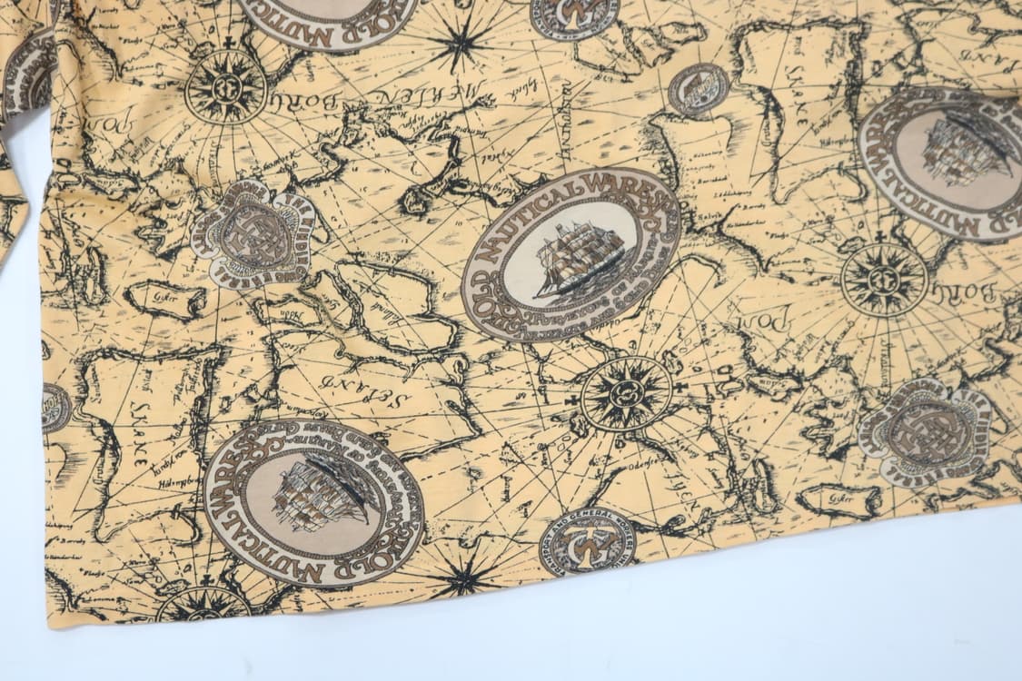 Alex Z 빈티지 노티컬 맵 그래픽 보트넥 롱슬리브 상품이미지4