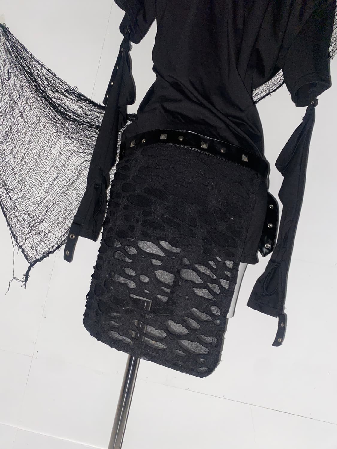 ꒰ঌ 어딕트랩 펑크 고스 스컬 레이어드 롱슬리브 ໒꒱ 상품이미지9