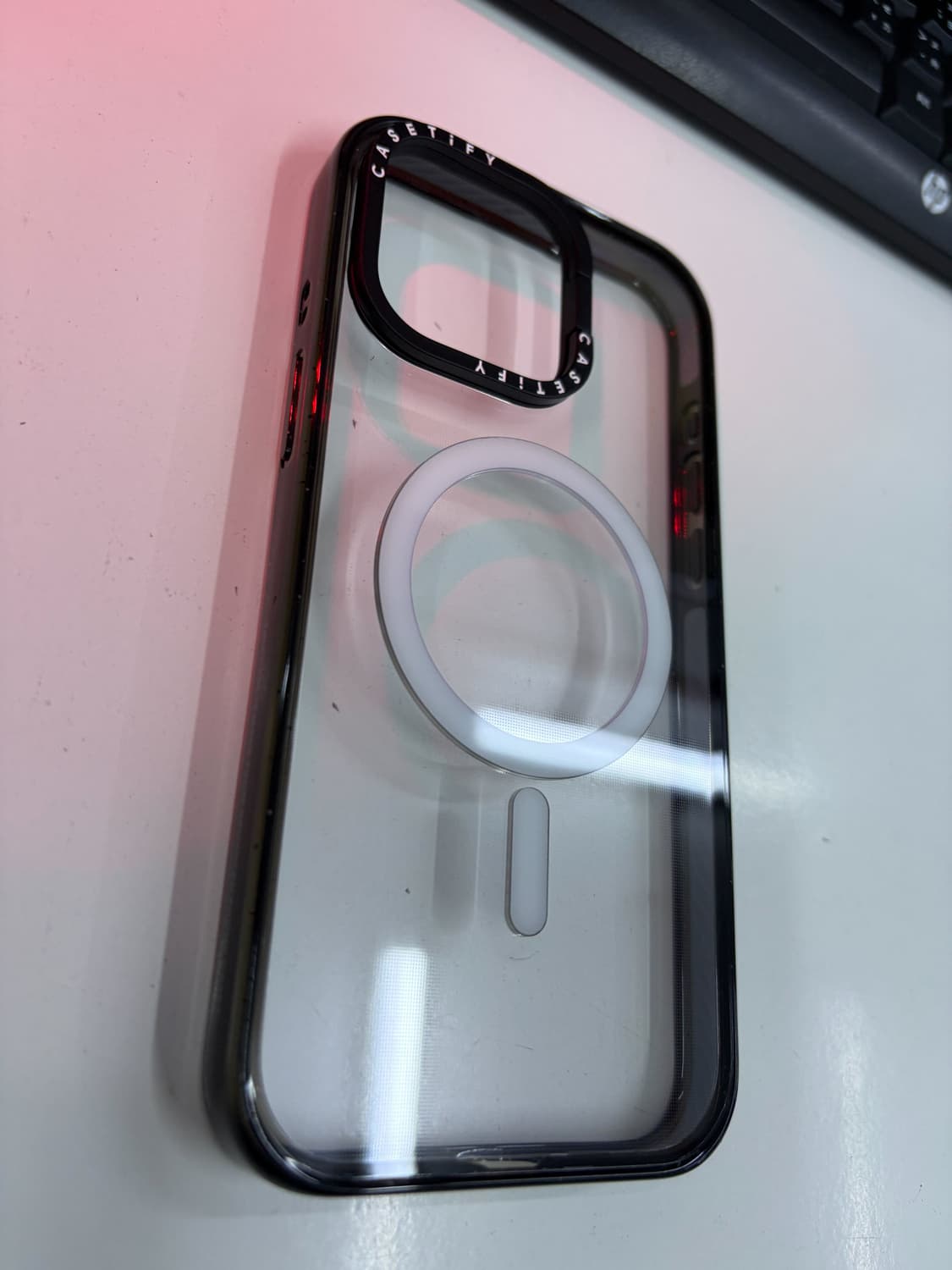 케이스티파이 15프로맥스 링스탠드 투명케이스 새것 상품이미지2