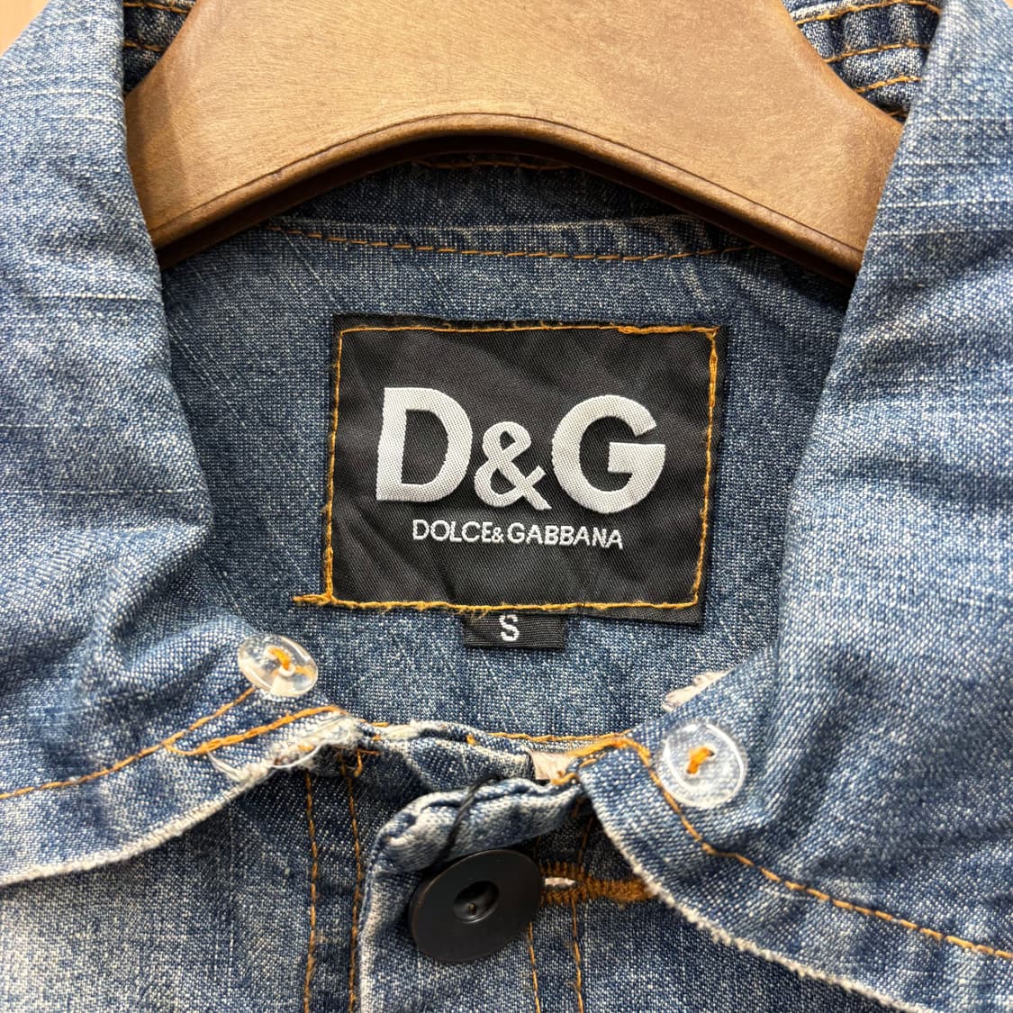 돌체앤가바나 데님 자켓 디스트로이드 집업 포켓 버클 디테일 블루 상품이미지6