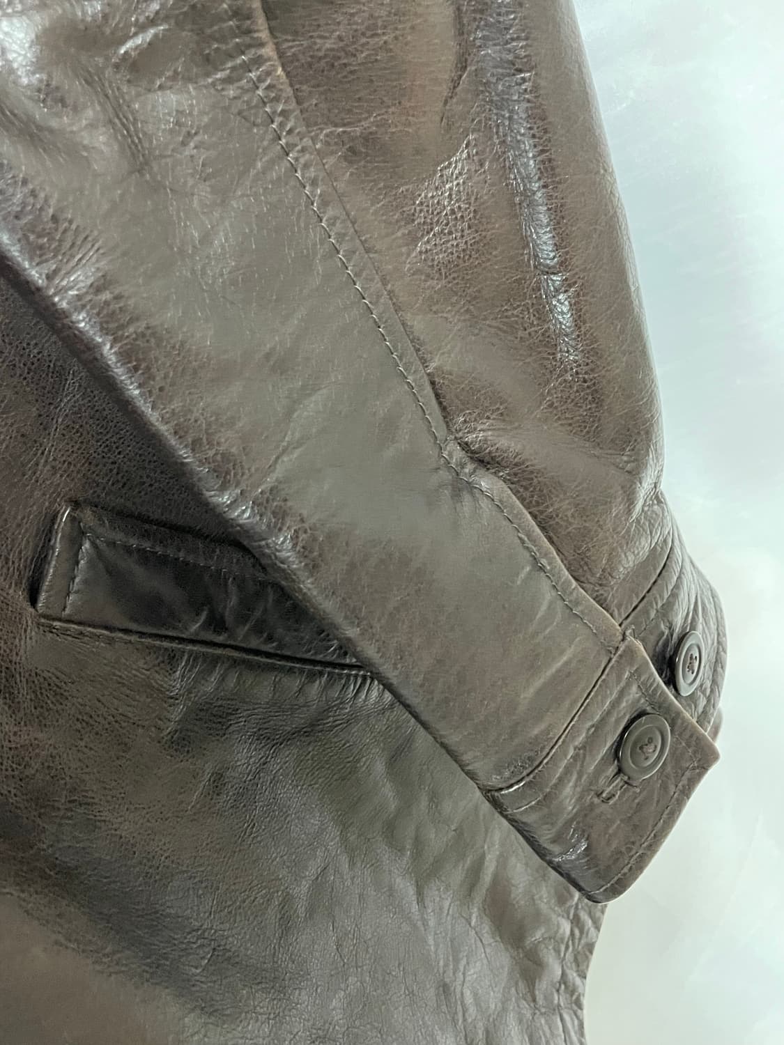 [D.O Archives] 90s 올드갭 레더 카코트 브라운(L) 상품이미지9