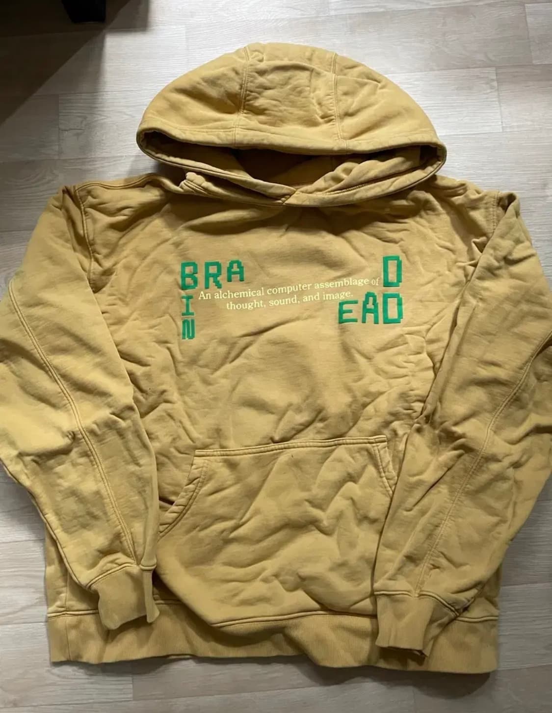 브레인데드 헤비웨이트 L 후드 머스타드 색 상품이미지1