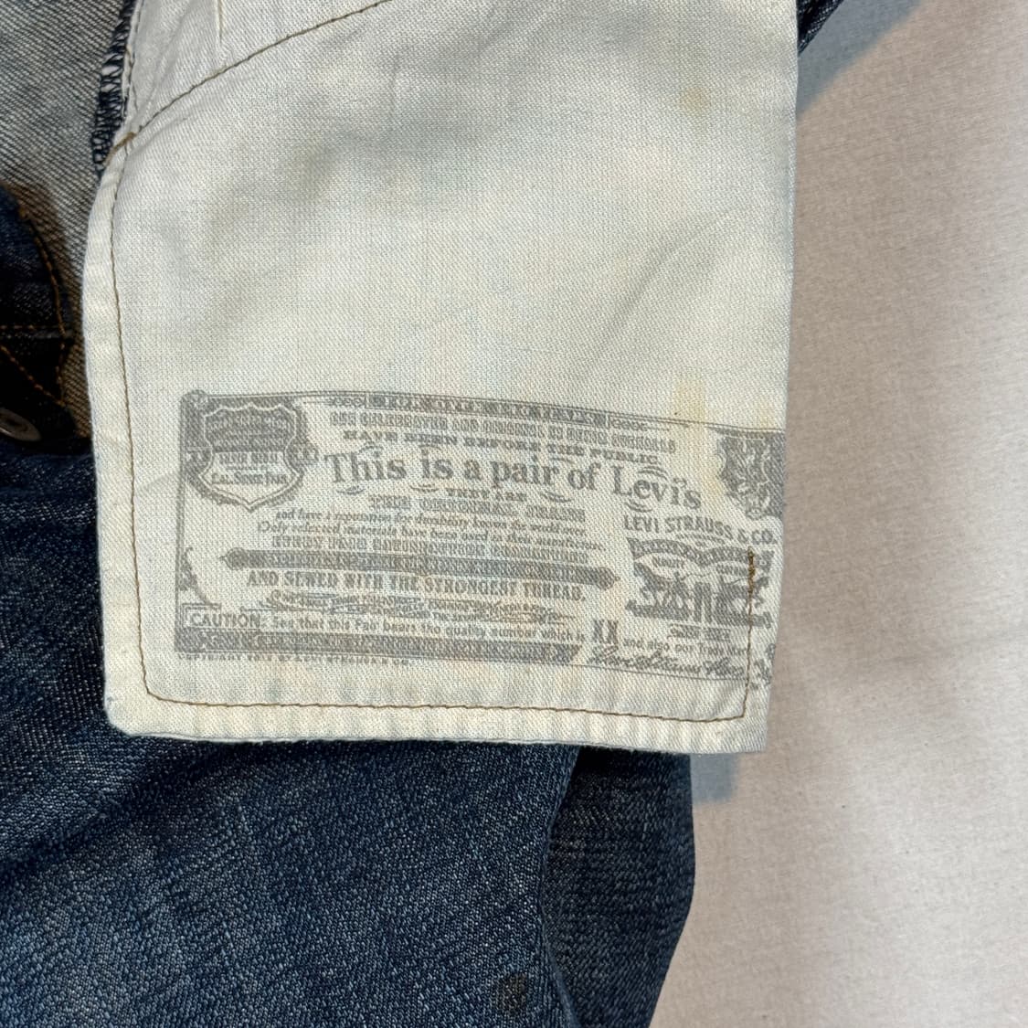 30inch) 리바이스 501 버튼플라이 진청 데님 청바지 상품이미지10
