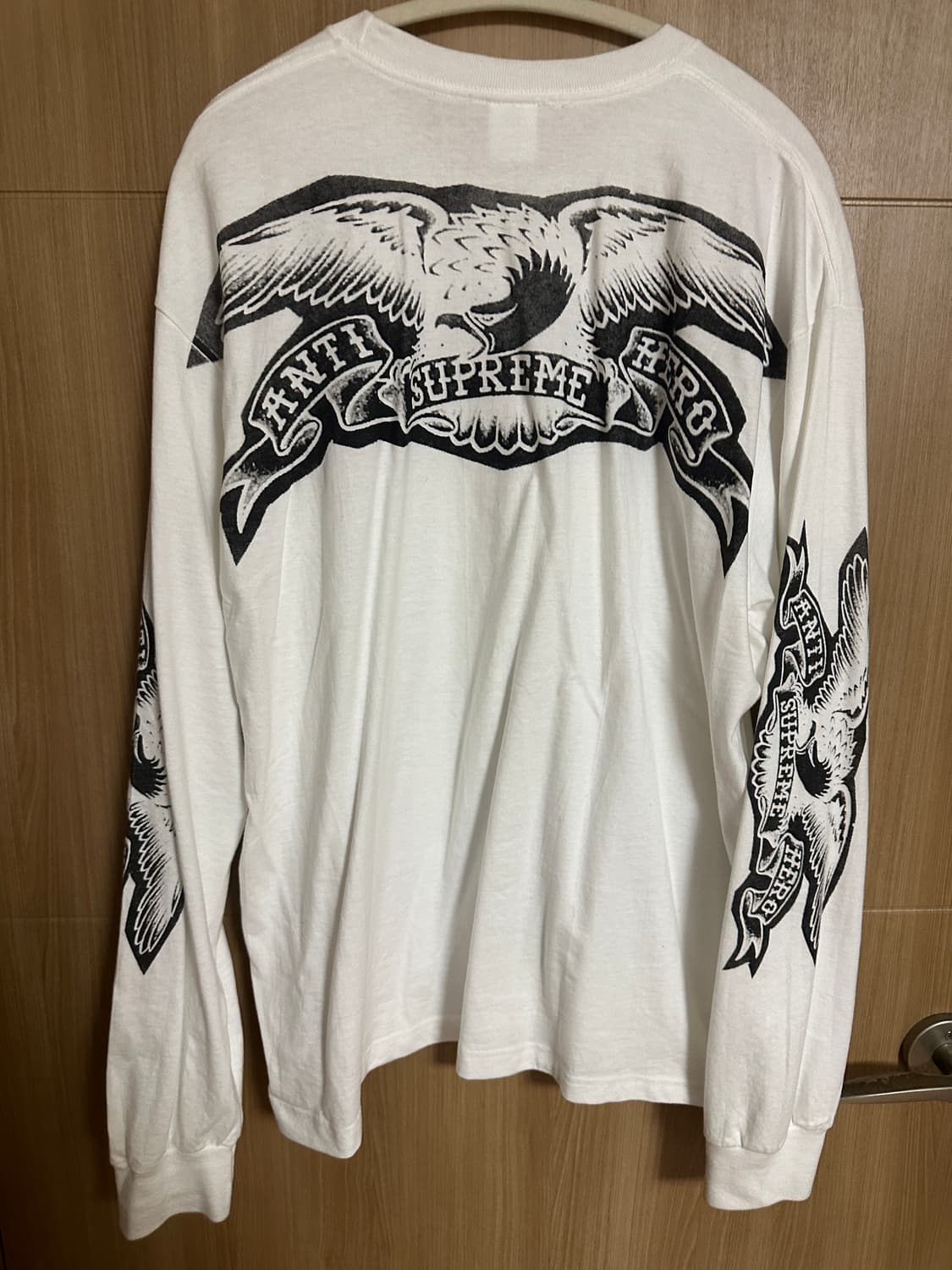 [XL] 슈프림 안티히어로 이글 롱슬리브 티셔츠 화이트 상품이미지3