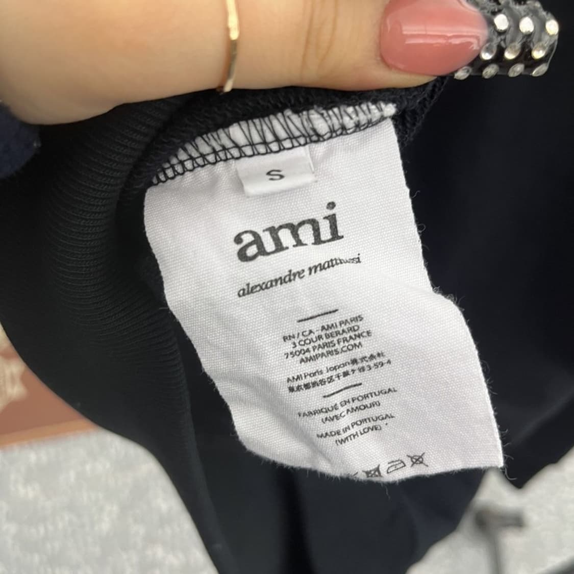 아미 빈티지 캐주얼 스트릿 키치 하트와펜 후드티 S C10466 상품이미지6