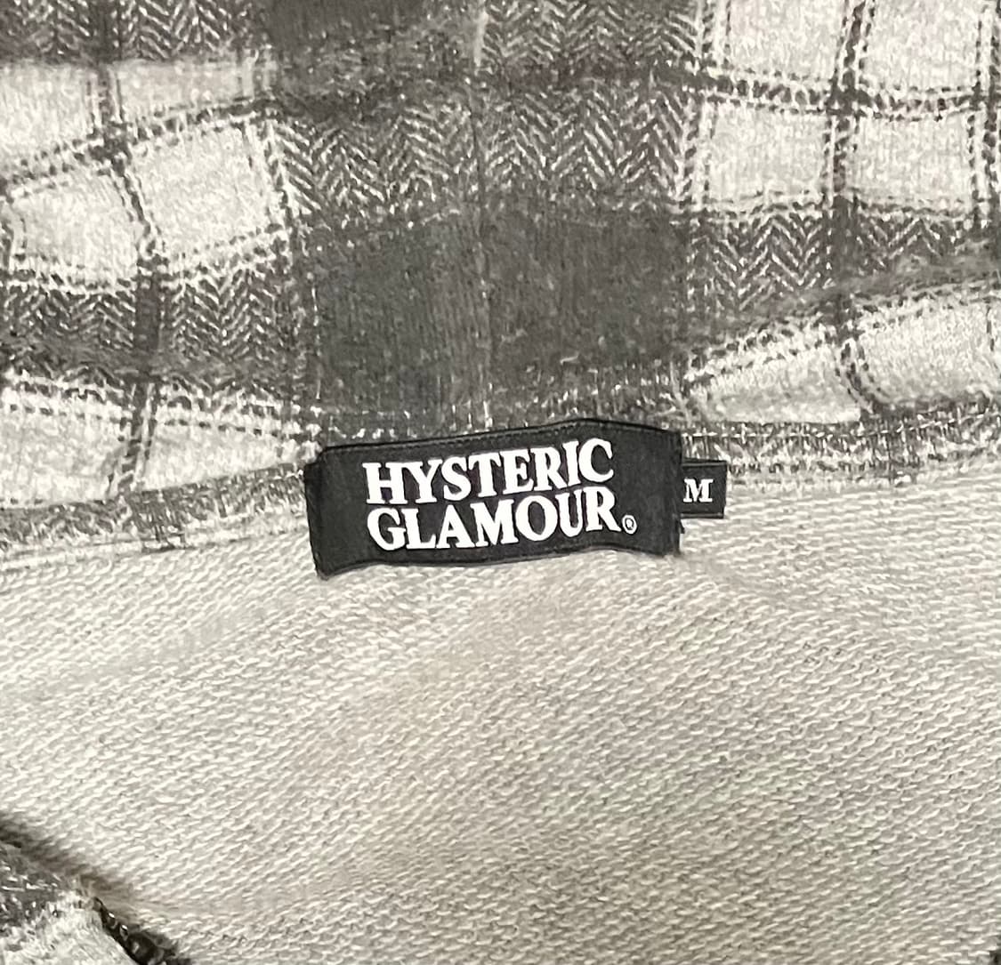 Vintage mood grey check hoodie 상품이미지5