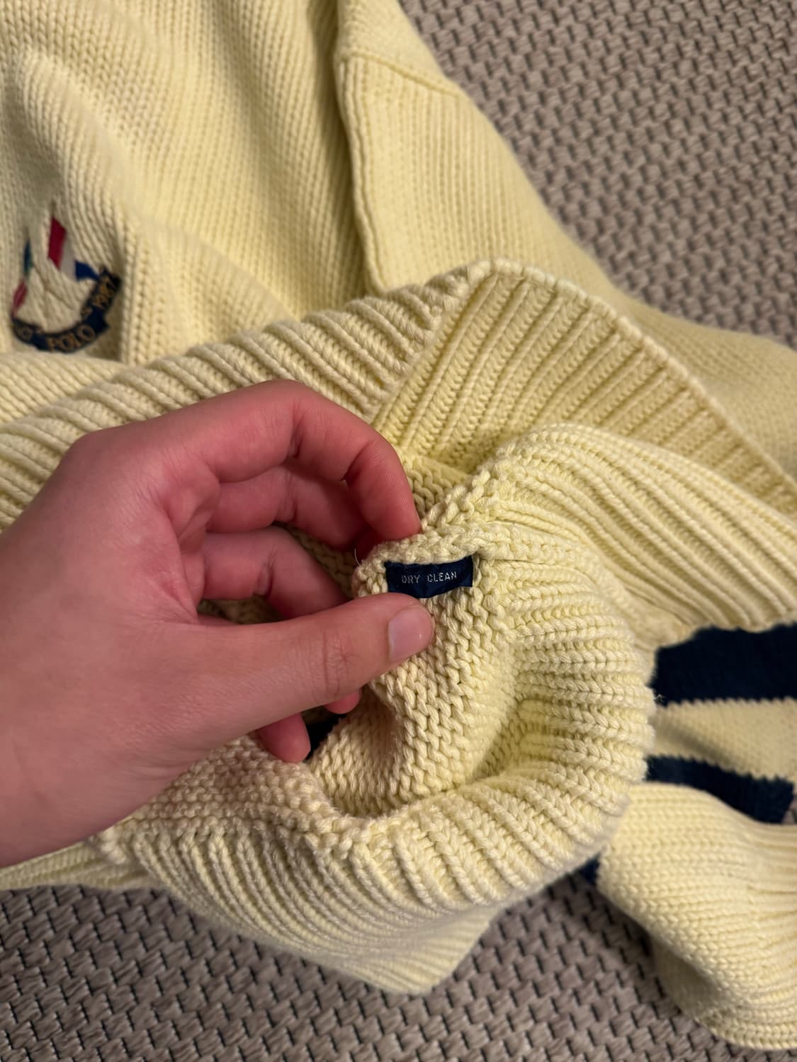 80s 폴로 크로스플래그 니트 상품이미지5