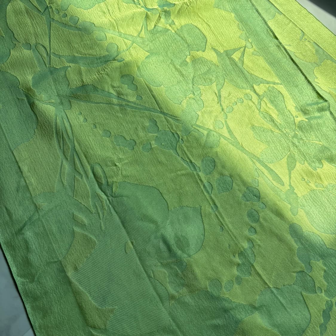 타임 TIME 라임컬러 투톤 자카드 실크스카프 상품이미지4