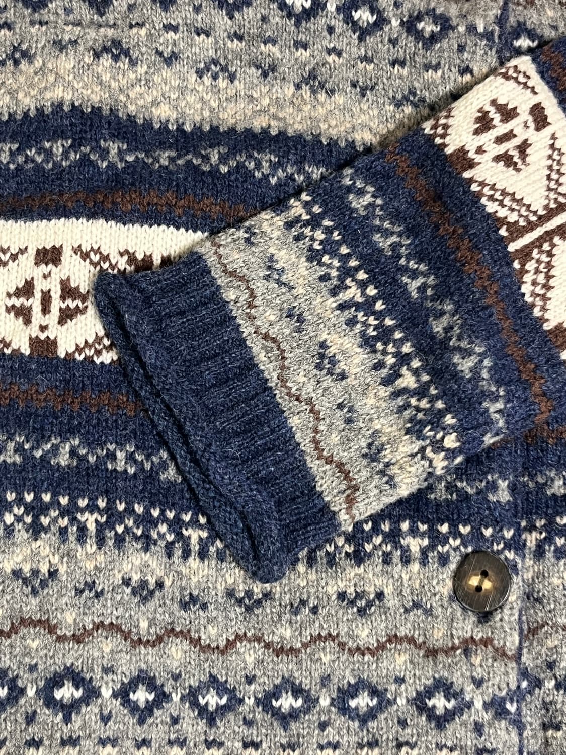 빈티지 노르딕 패턴 니트 가디건 상품이미지3