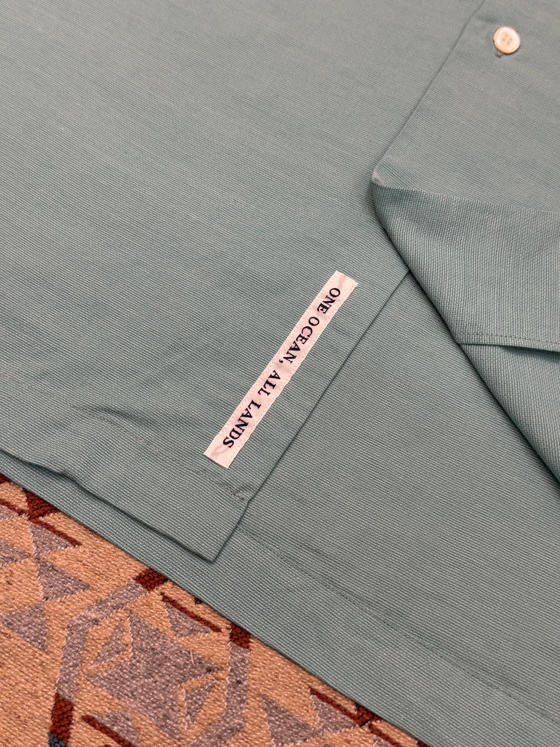 [XL][110] 나나미카 오픈카라 파나마 숏슬리브 셔츠 민트 상품이미지4