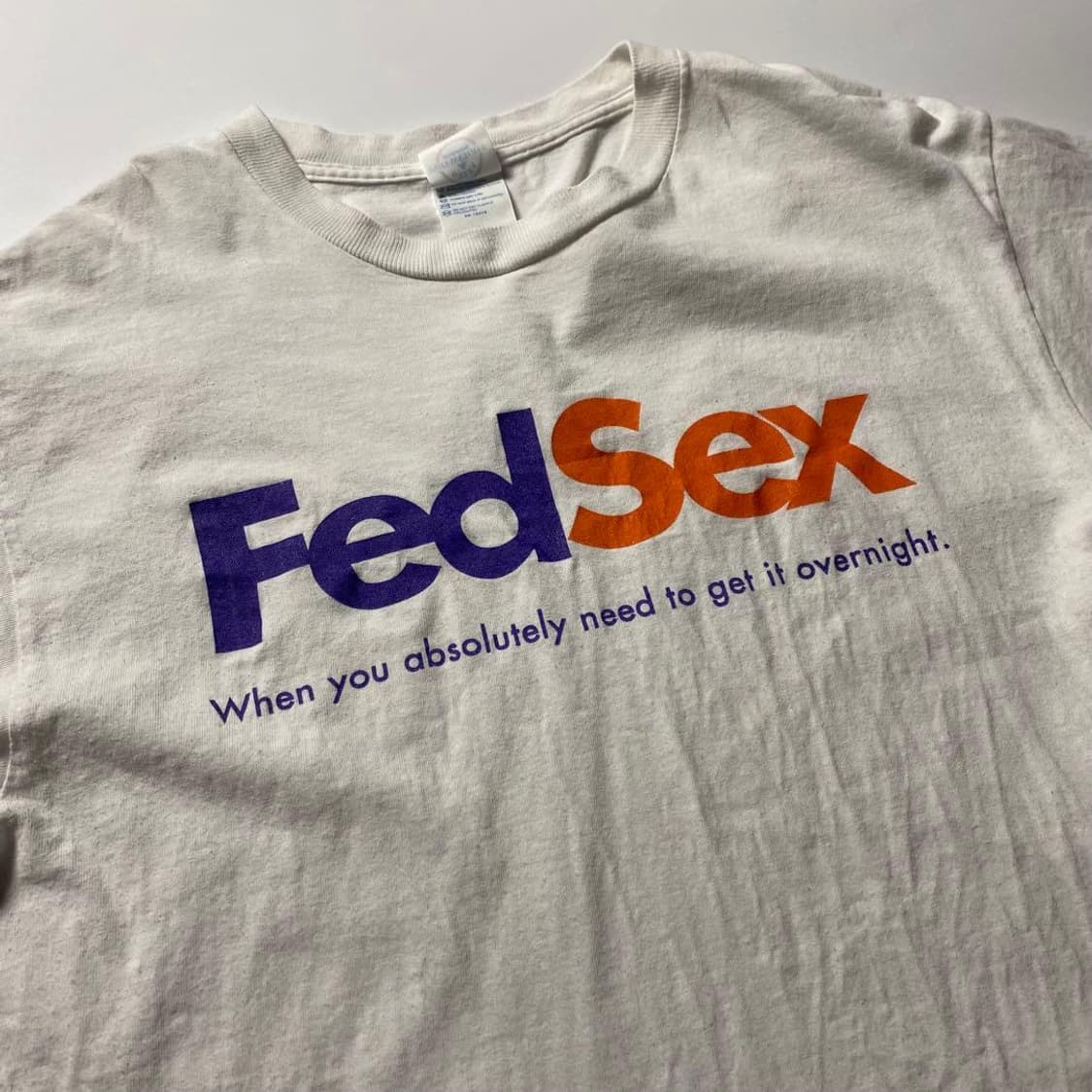 90s Y2K 페덱스 패러디 FedSex 올드스쿨 빈티지 티셔츠 화이트 상품이미지2