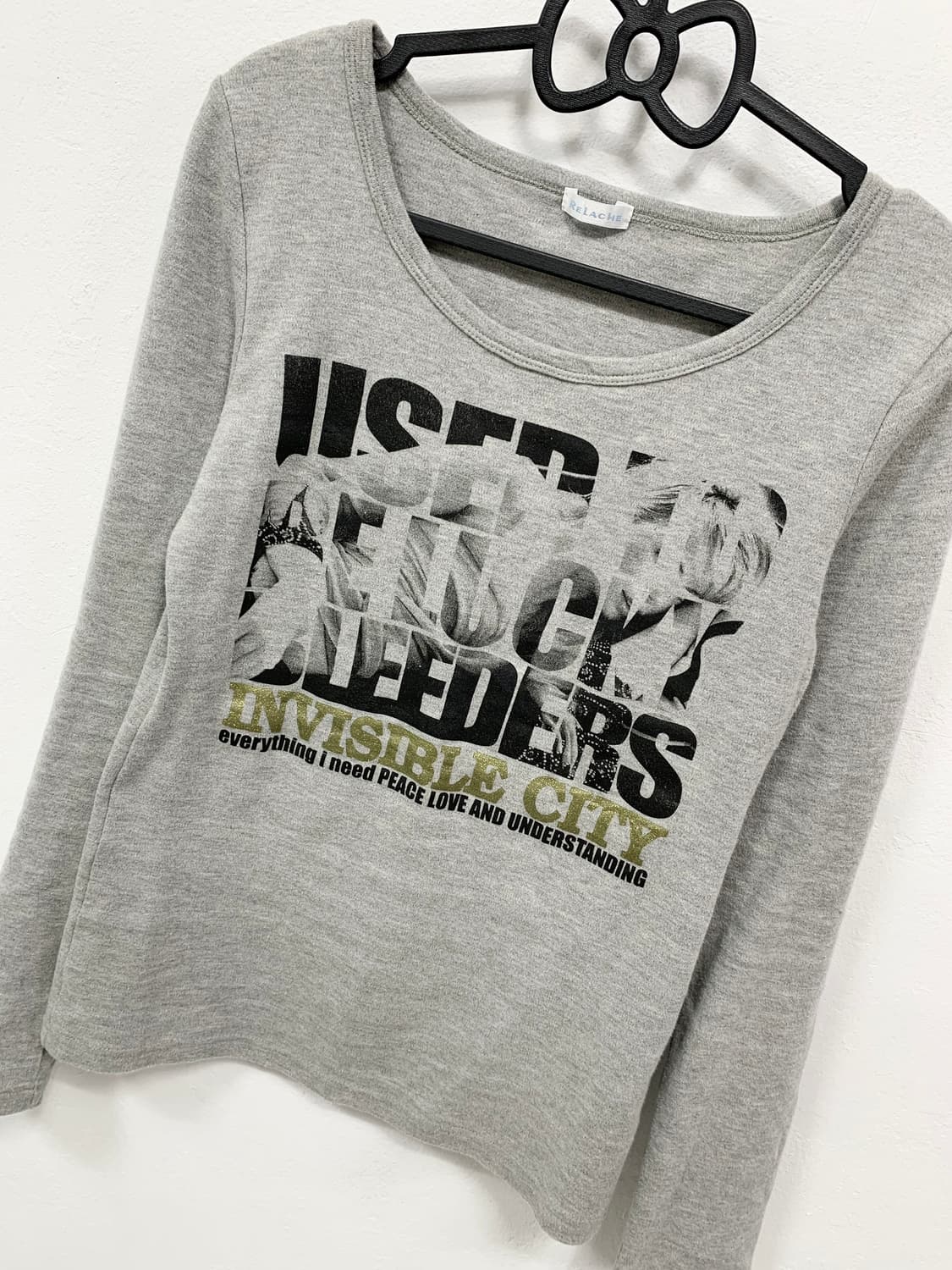 [RELACHE] y2k 펑크 갸루 그레이 롱슬리브 상품이미지6