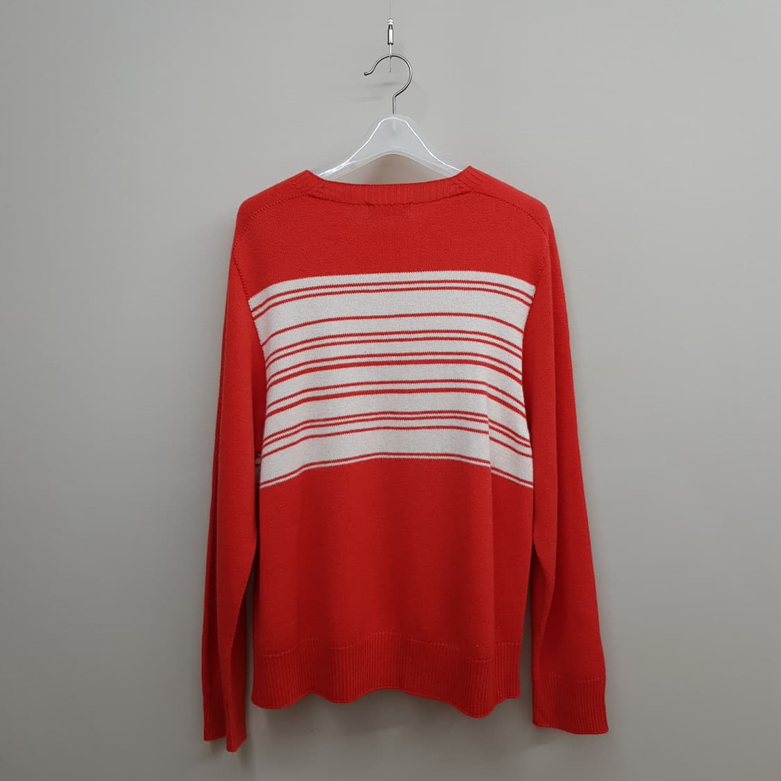 한섬 SJSJ 2022 스트라이프 배색 라운드 니트 F사이즈 상품이미지4