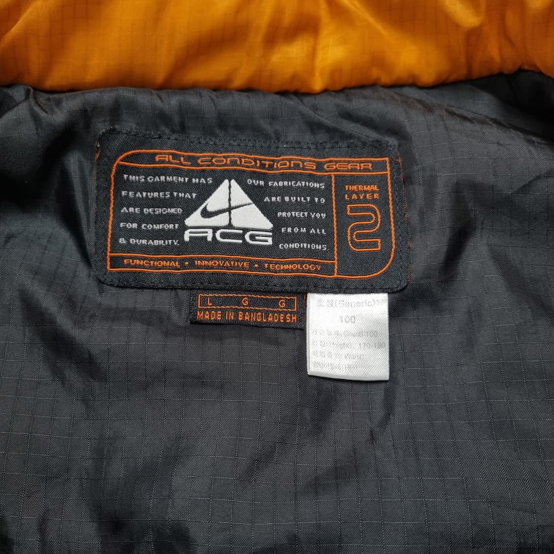 90s 빈티지 NIKE ACG 프리마로프트 베스트 - 100 상품이미지9