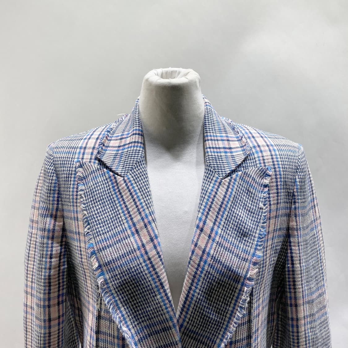 시슬리 여성린넨자켓 체크 90  상품이미지2